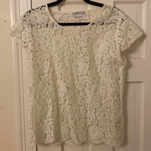VanHeusen white lace shirt